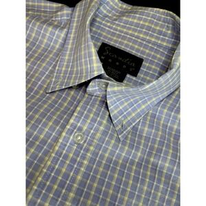 Scandia Woods Shirt Mens Medium Purple  Beige Short Sleeve‎ Button Up Patterned